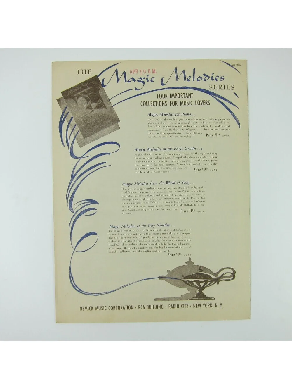 Sheet Music One More Tomorrow Ann Sheridan Dennis Morgan Jack Carson Vintag 1945